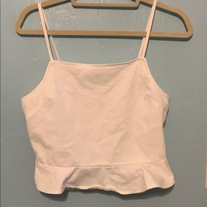 White denim tank top.